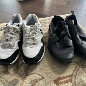 Nike Kid’s Black and White Sneakers Set - Size 6.5
